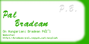 pal bradean business card